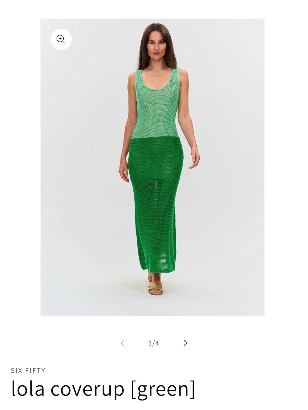 Six Fifty Lola Green Mesh Swim Coverup